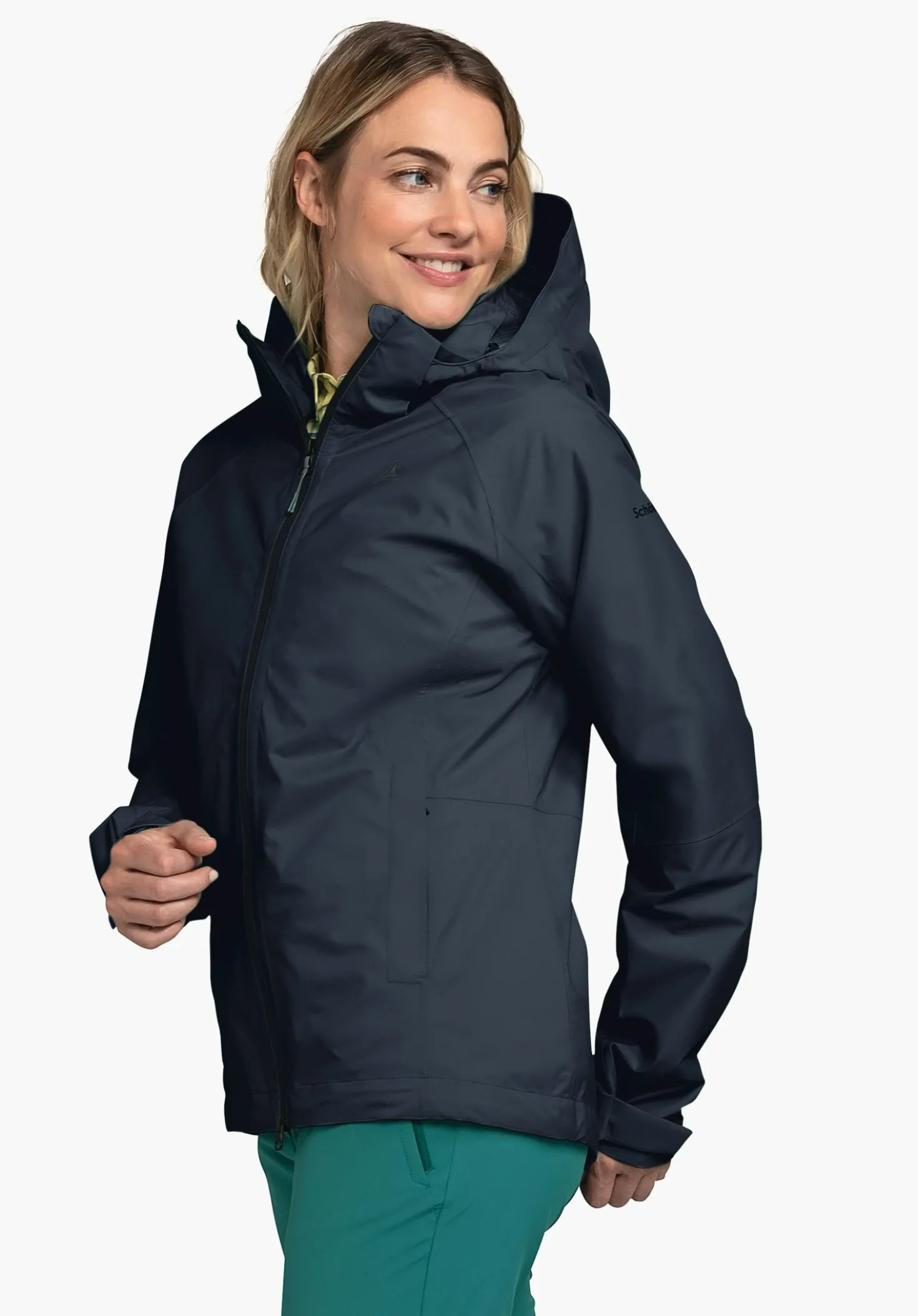 Bequeme Regenjacke mit Pack-Away Tasche