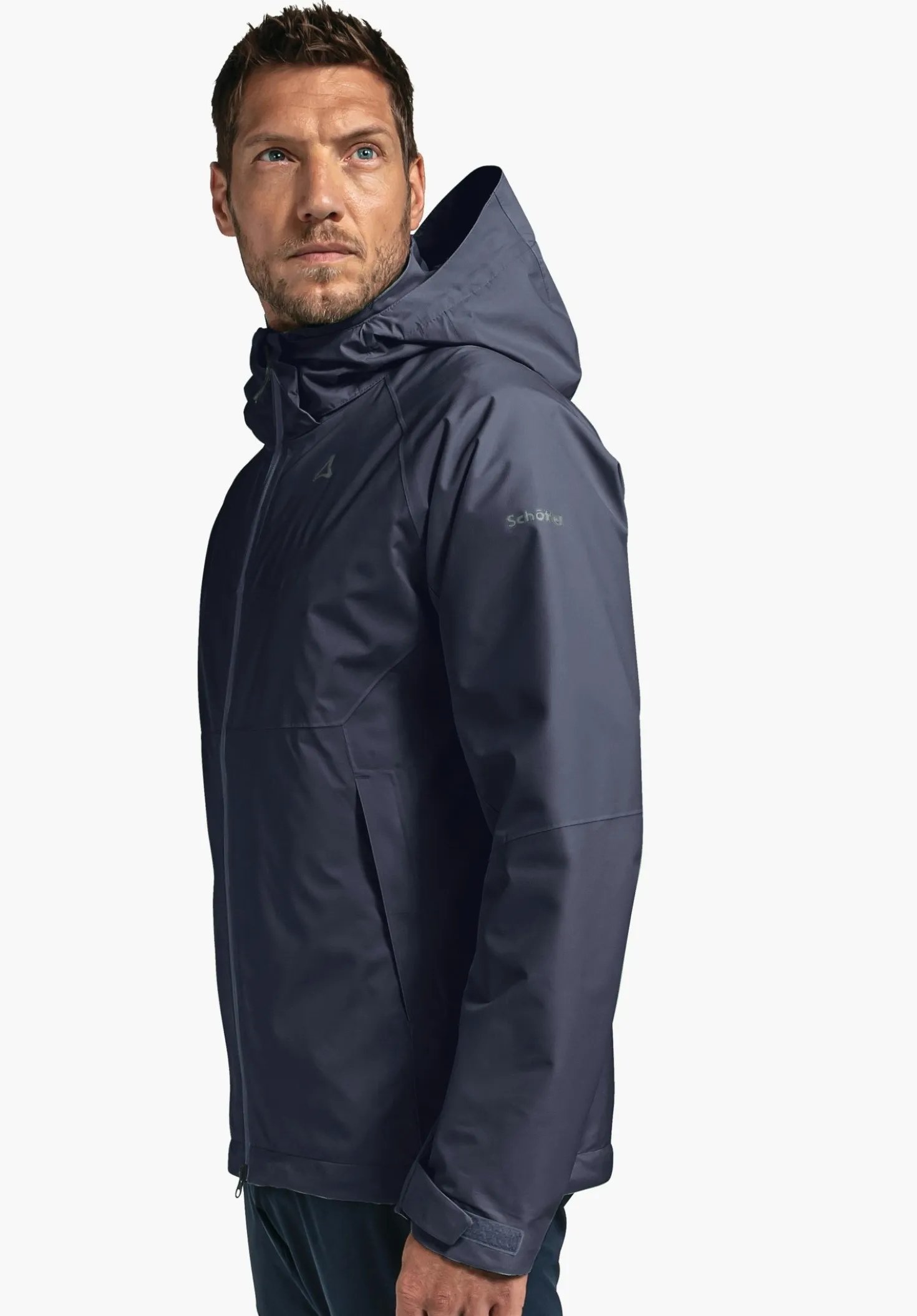 Bequeme Regenjacke mit Pack-Away Tasche