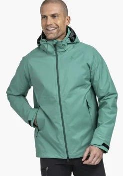 Bequeme Regenjacke mit Pack-Away Tasche
