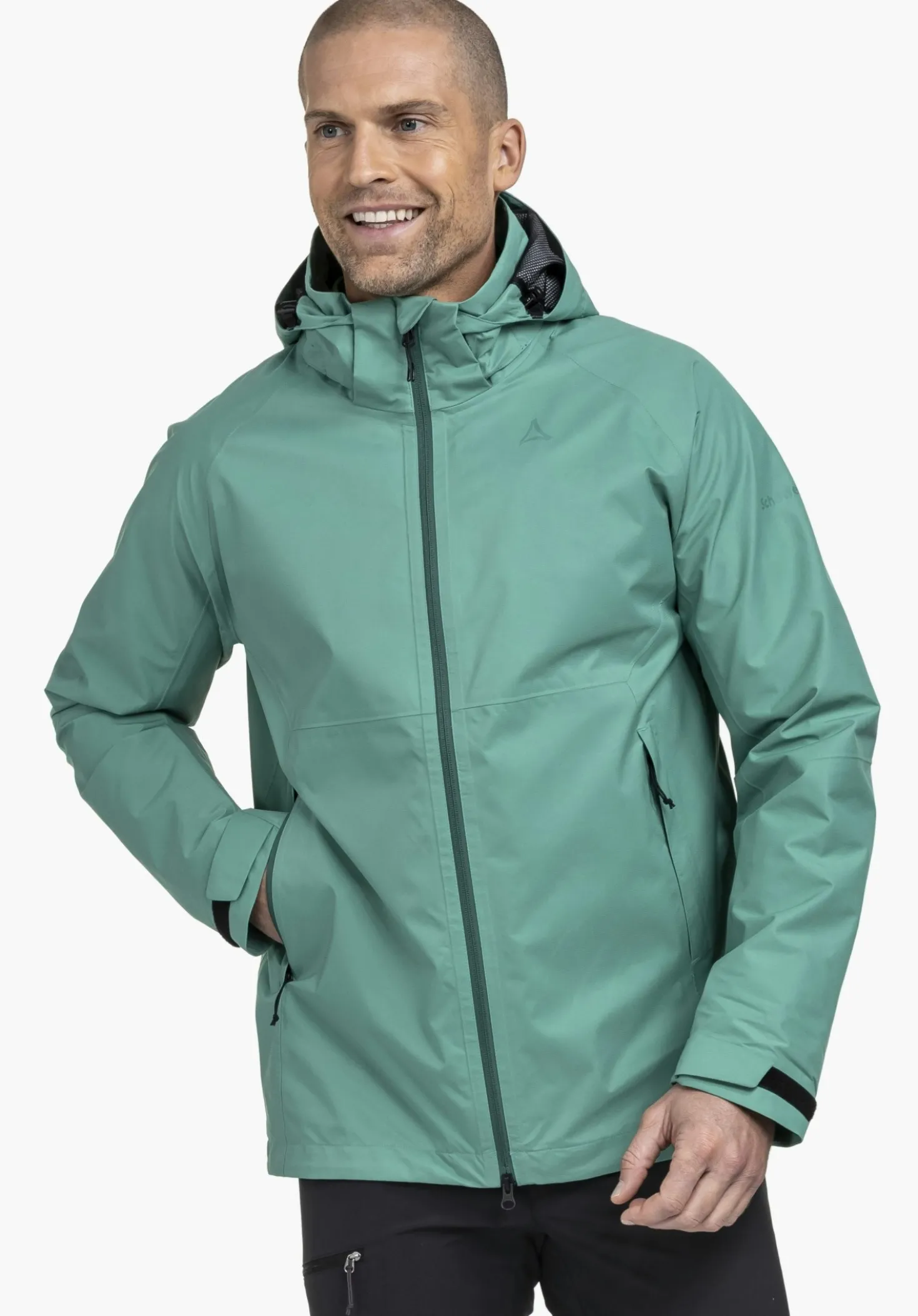 Bequeme Regenjacke mit Pack-Away Tasche