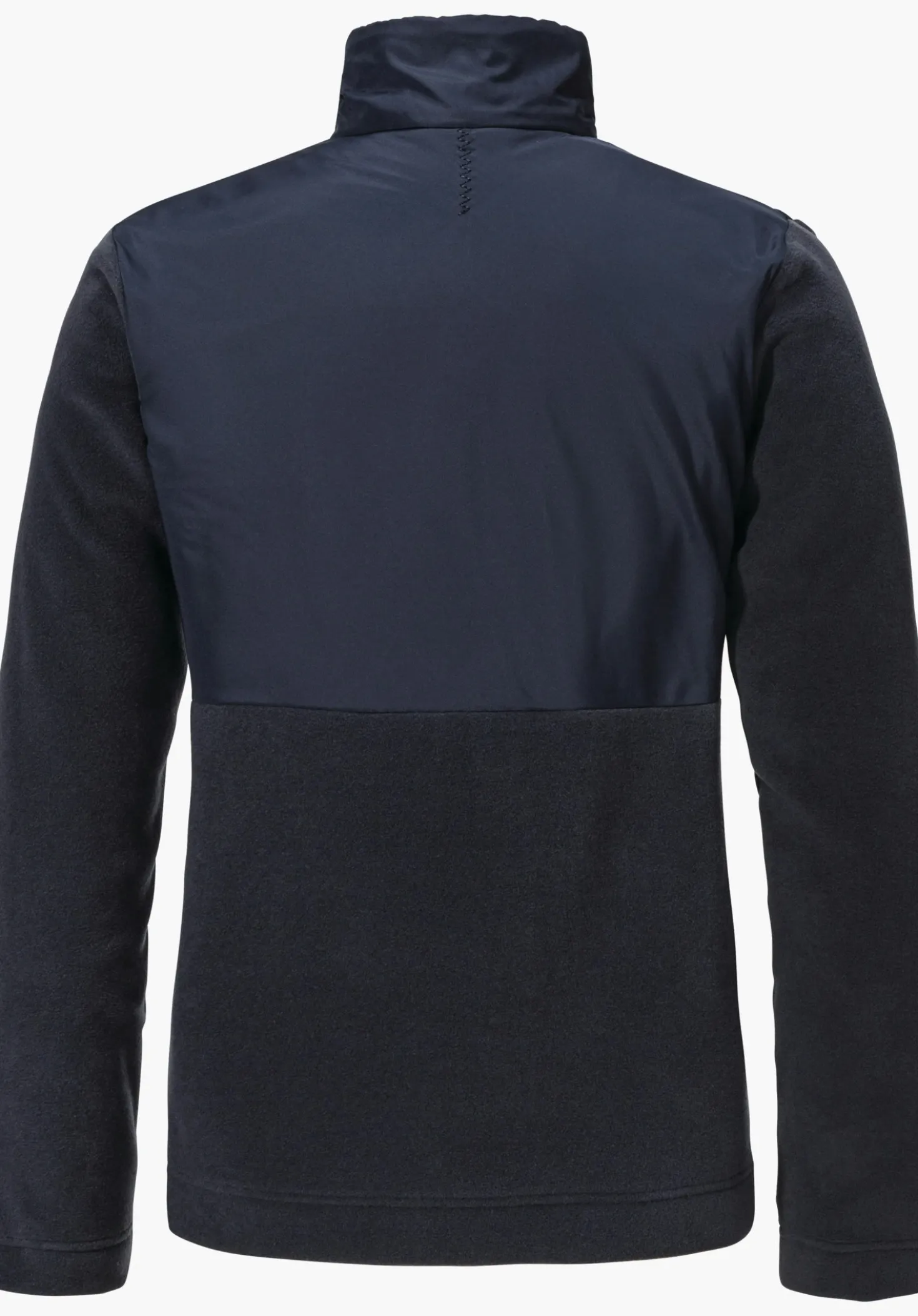Fleece Jacke mit Materialmix & Ziersteppung