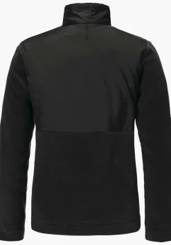 Fleece Jacke mit Materialmix & Ziersteppung