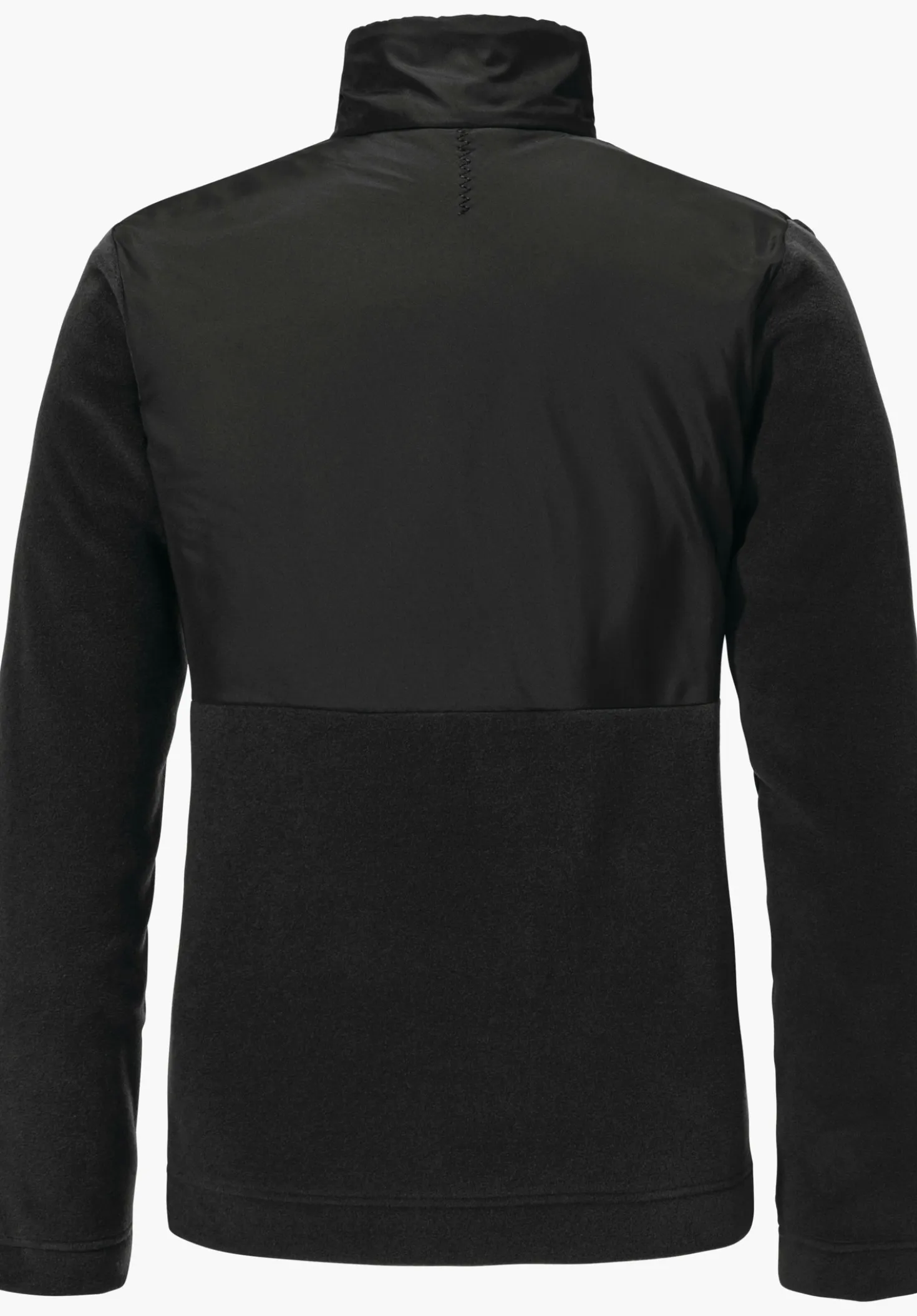 Fleece Jacke mit Materialmix & Ziersteppung
