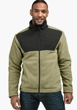 Fleece Jacke mit Materialmix