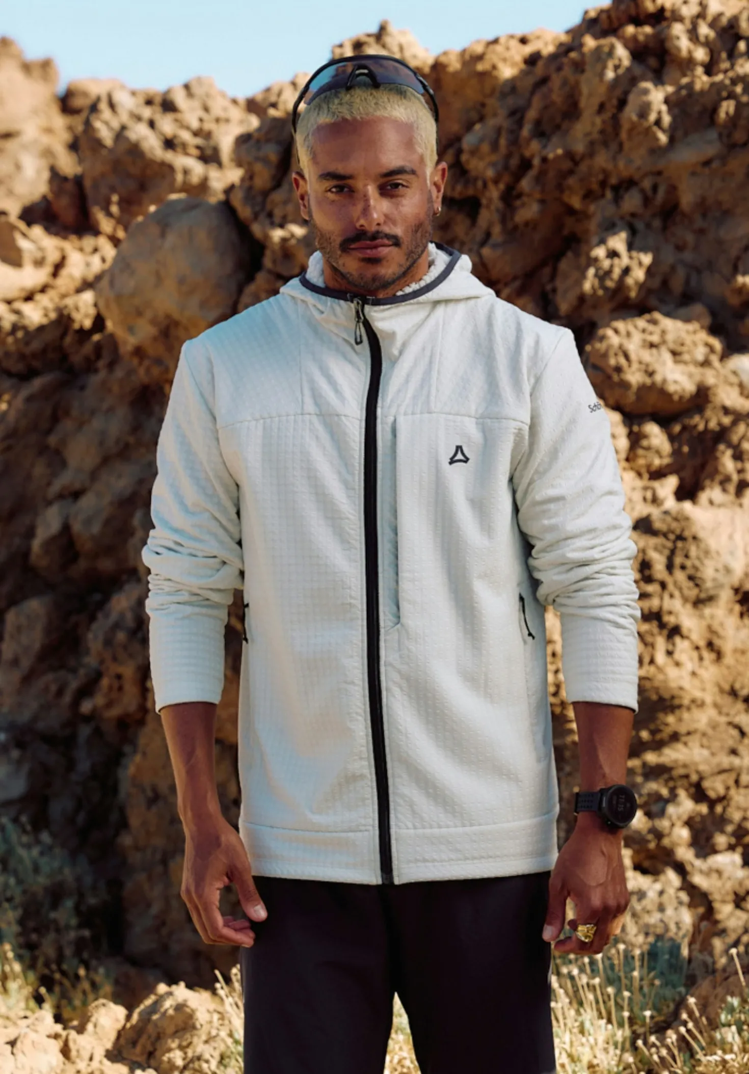 Funktionaler Fleece Hoody mit Kapuze