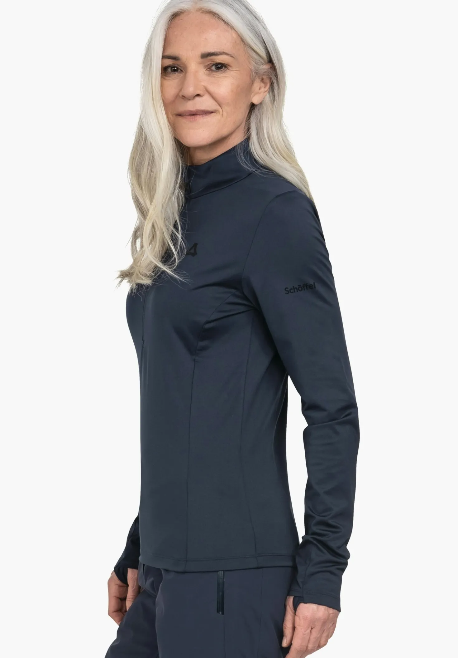 Half-Zip Longsleeve mit raffinierten Details