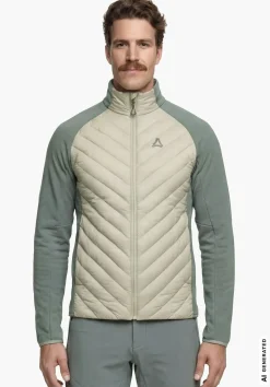 Hybridjacke mit Daune und Stretchzonen