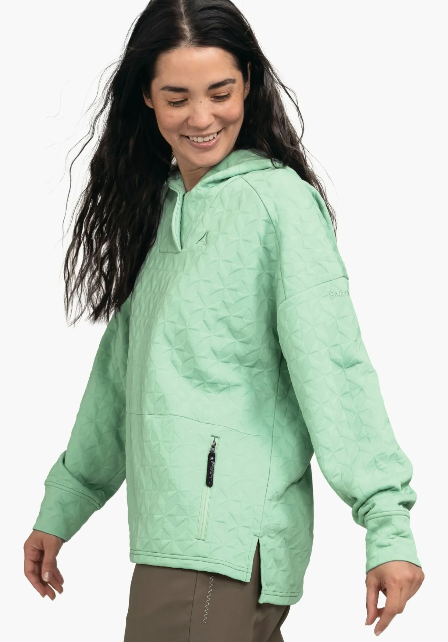Jacquard Hoodie mit grafischer Struktur