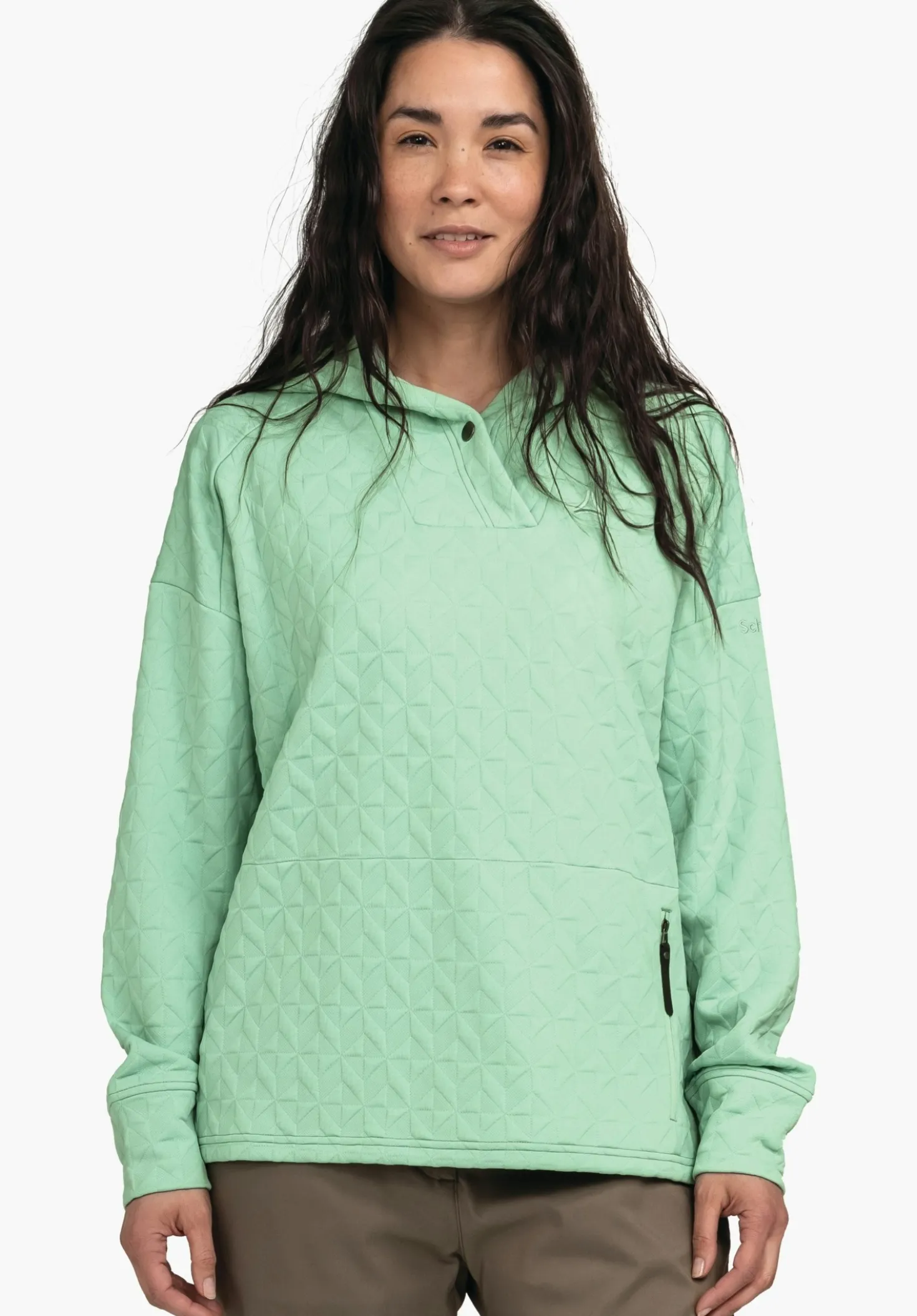 Jacquard Hoodie mit grafischer Struktur