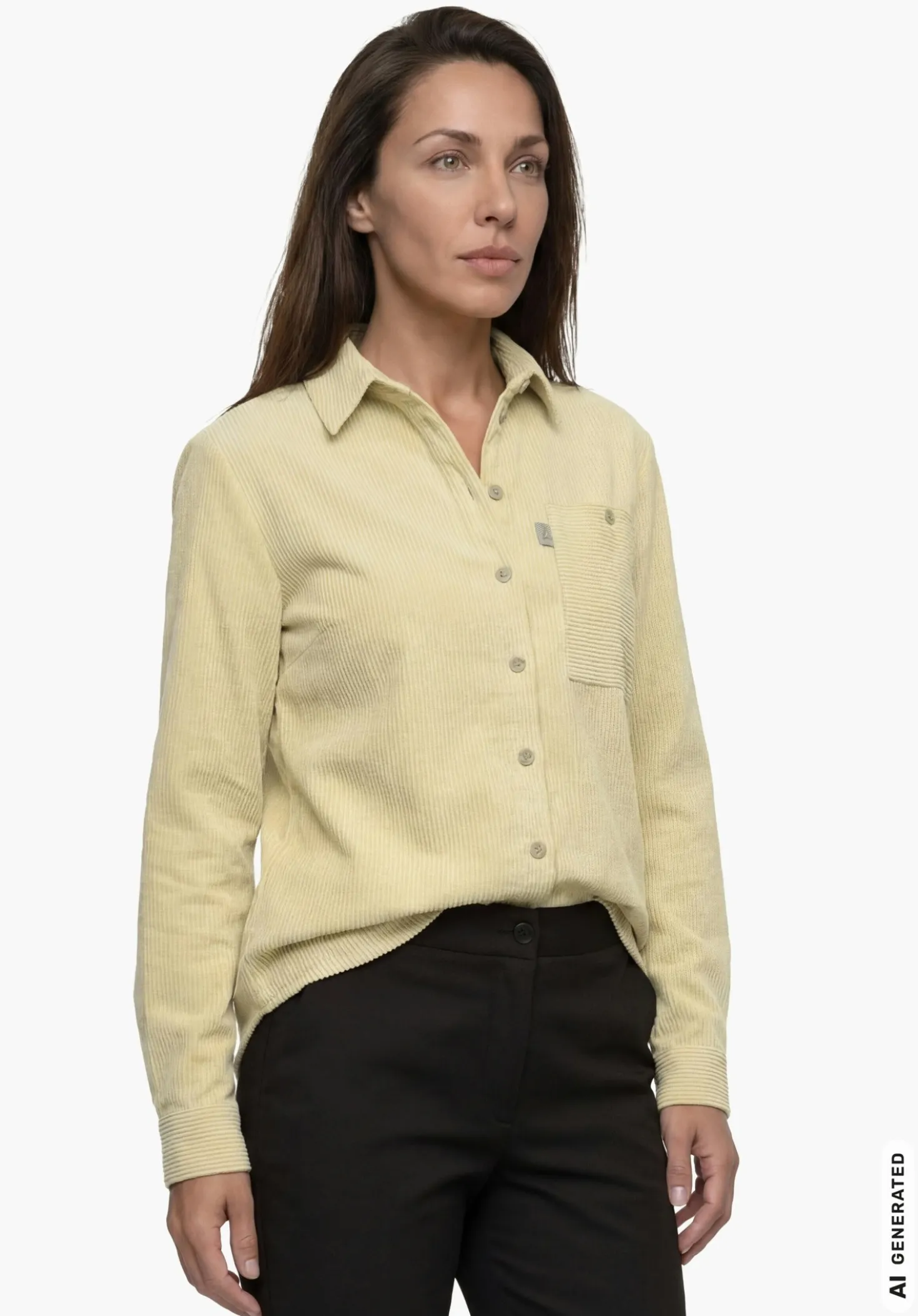 Kordbluse mit Overshirt-Charakter