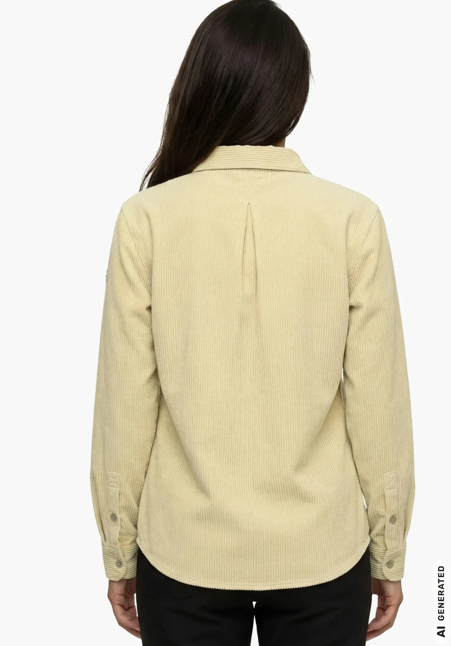 Kordbluse mit Overshirt-Charakter