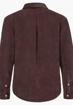 Kordbluse mit Overshirt-Charakter