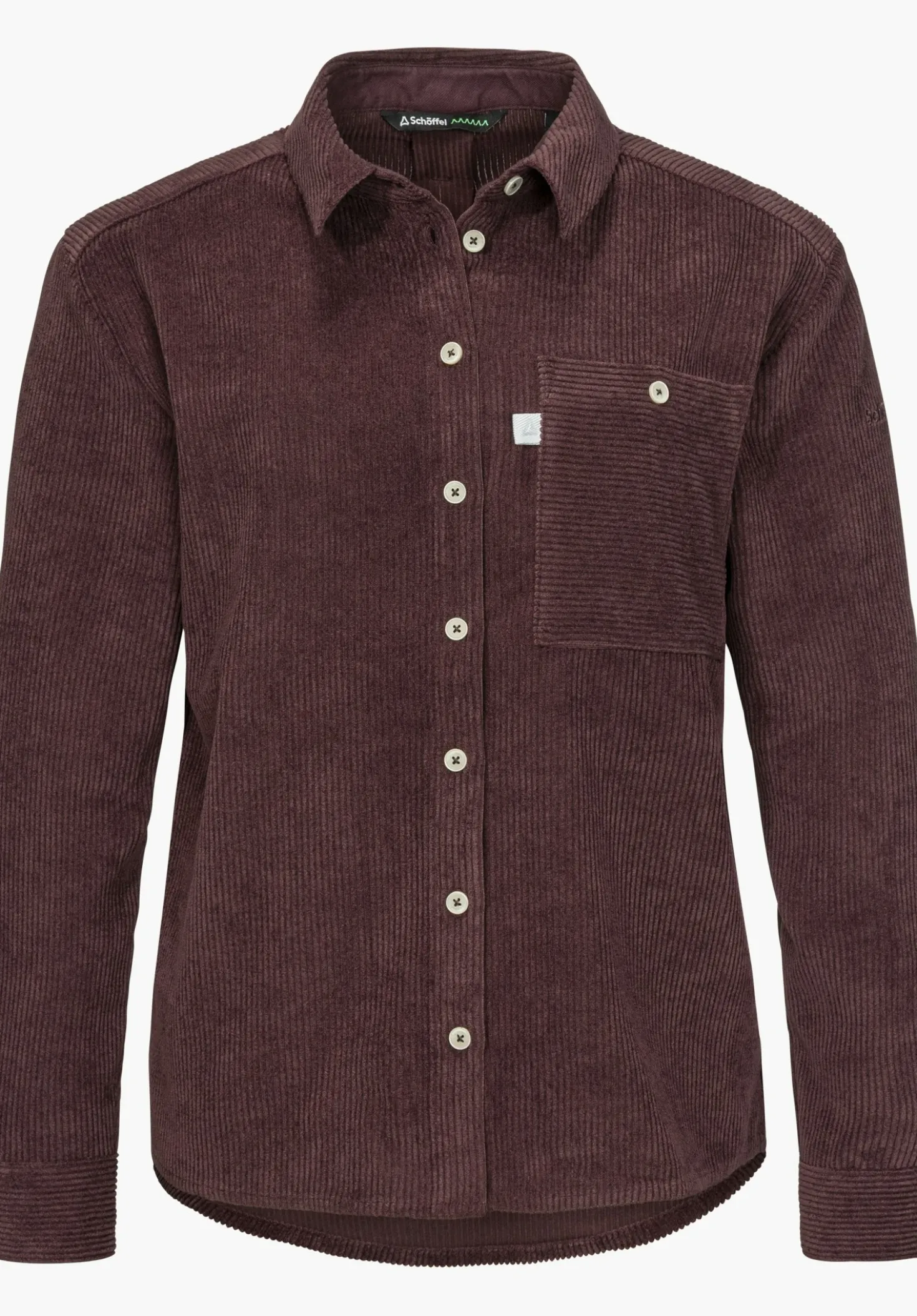 Kordbluse mit Overshirt-Charakter
