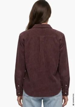 Kordbluse mit Overshirt-Charakter