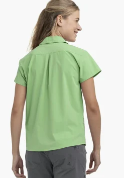 Kurzarmbluse aus recyceltem Material