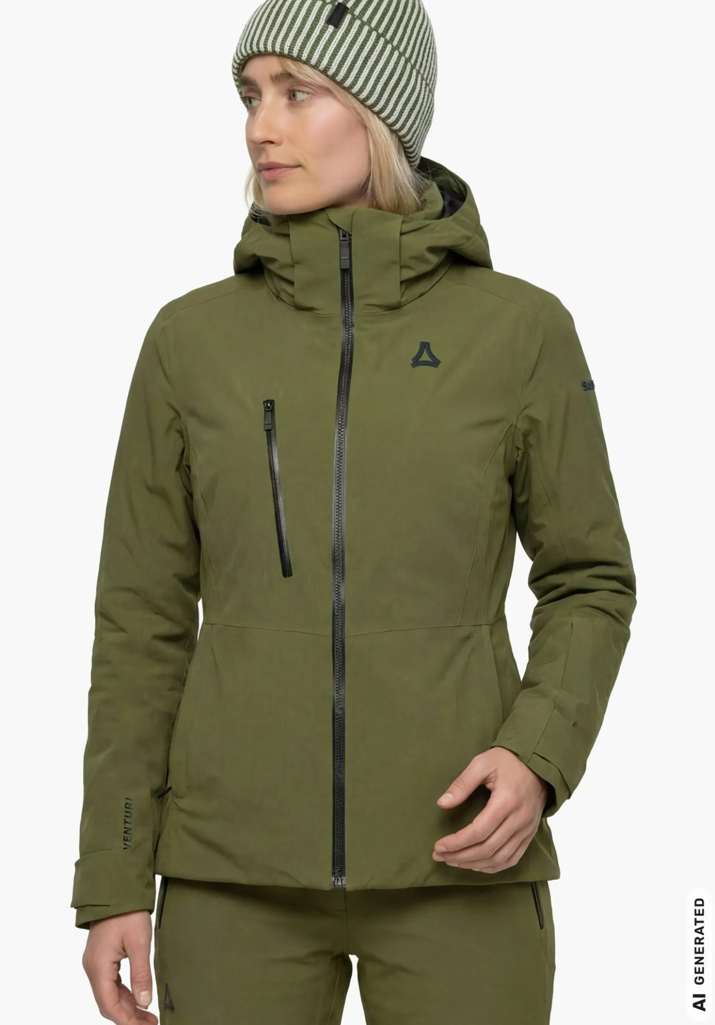 Leicht wattierte Layering Skijacke