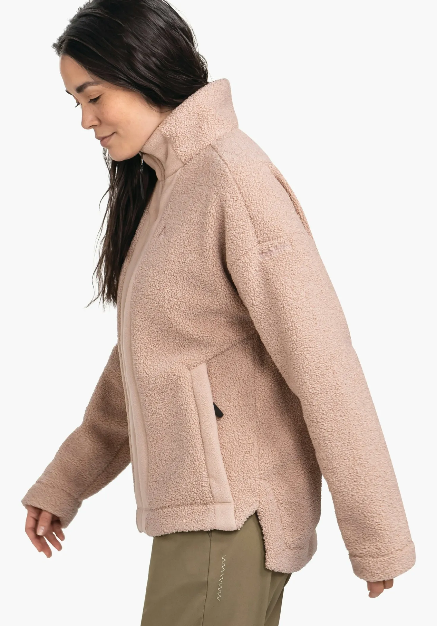 Lässiges Sherpa Fleece als Übergangsjacke