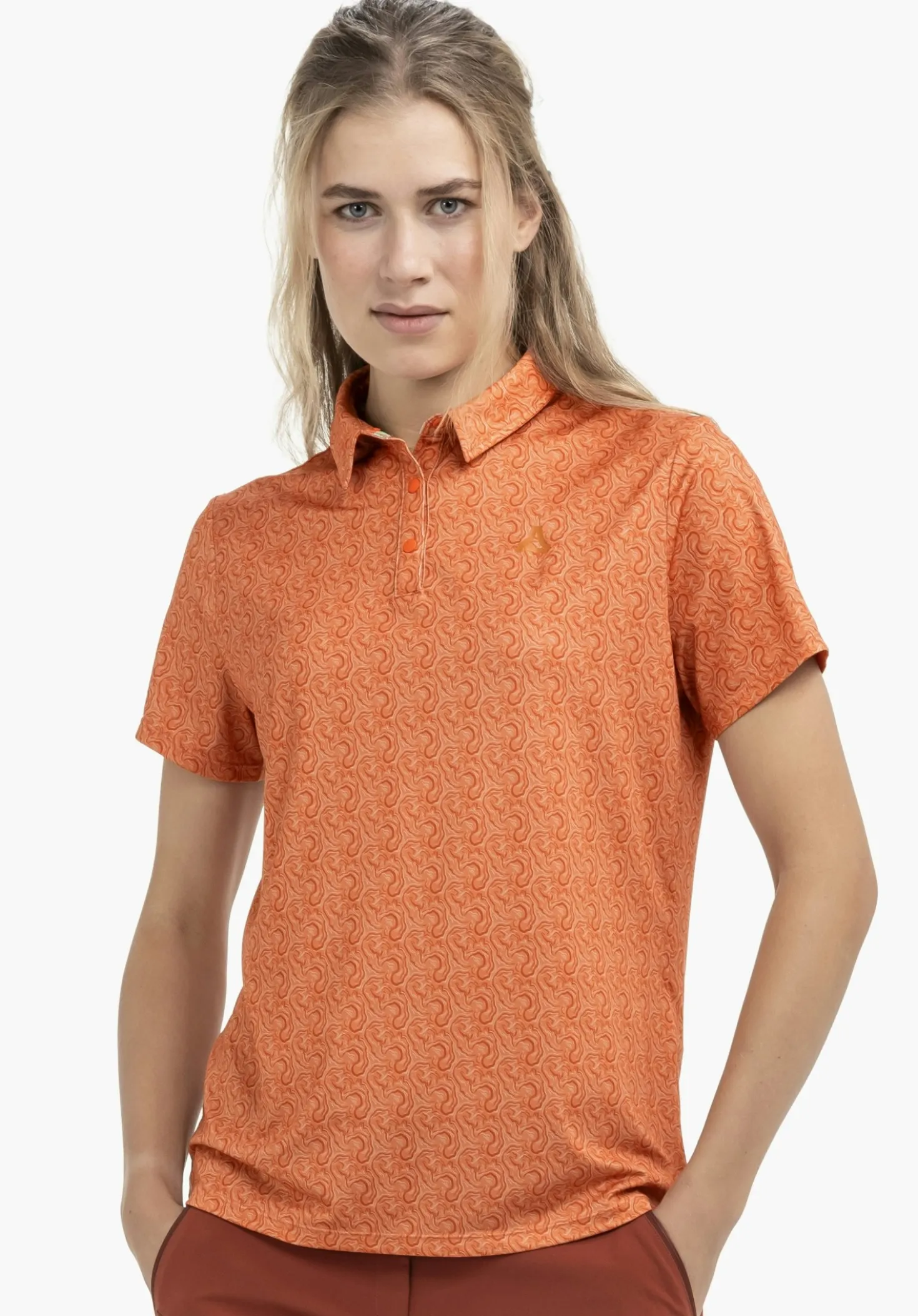 Luftiges Polo mit Allover-Print