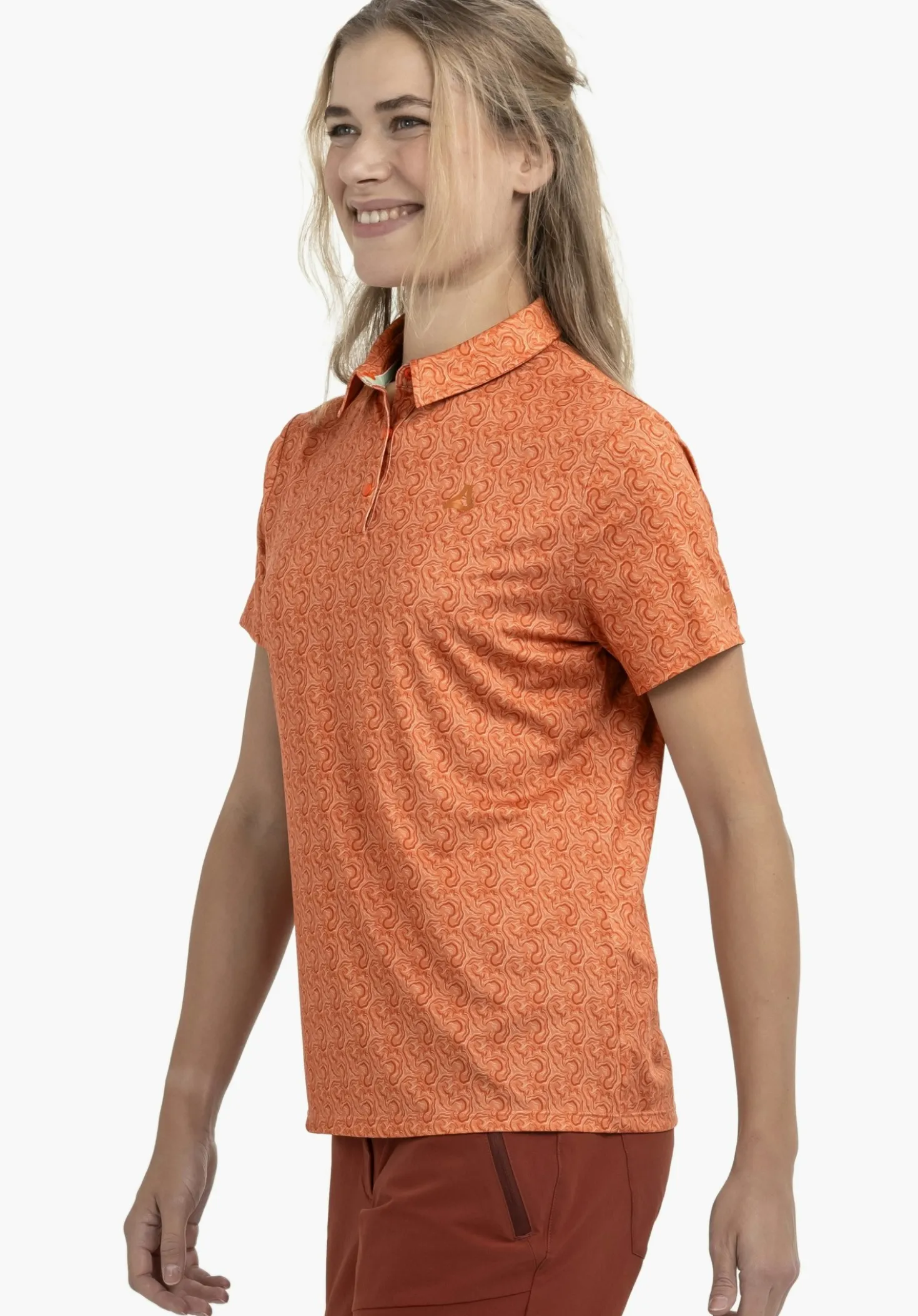 Luftiges Polo mit Allover-Print