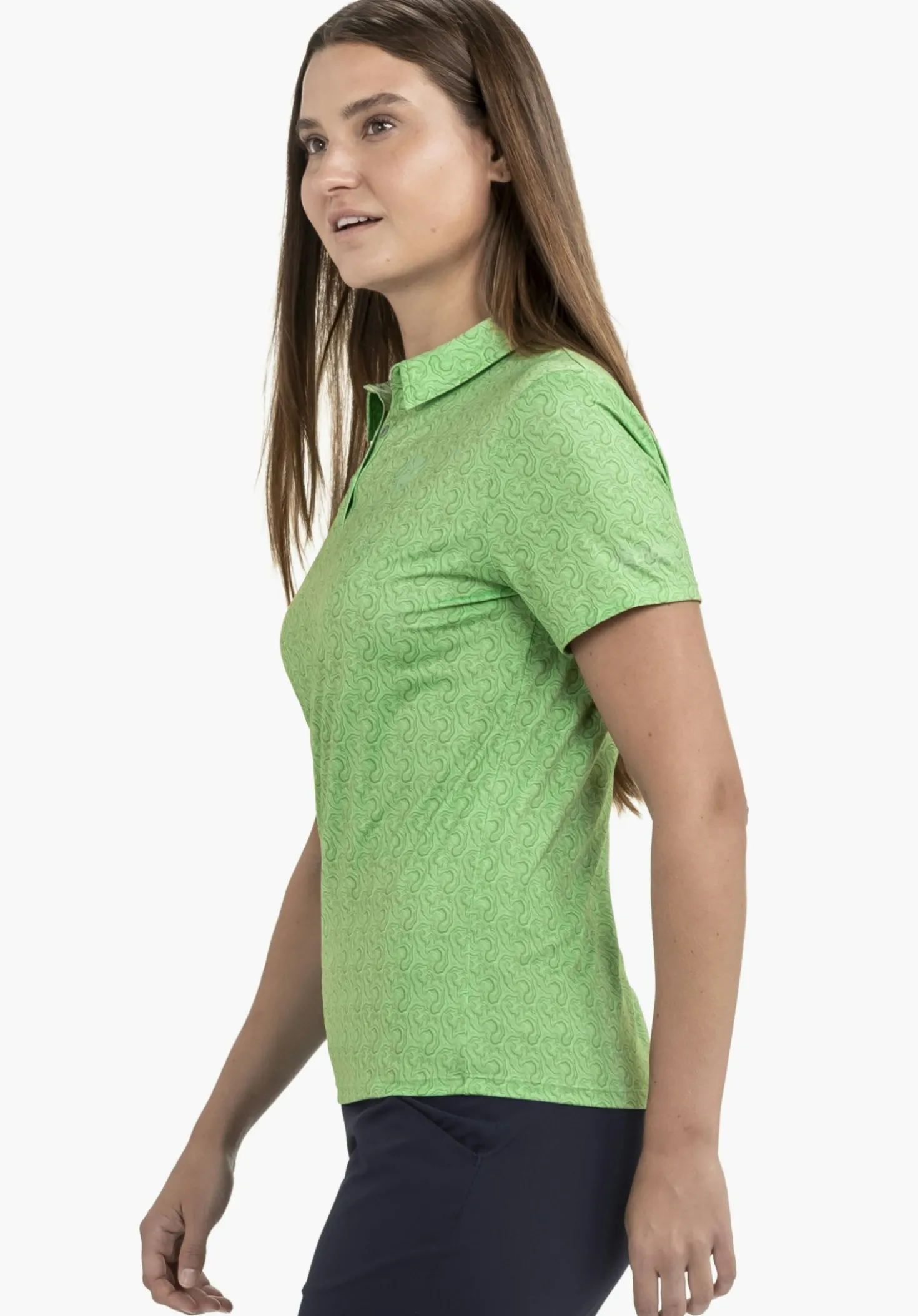 Luftiges Polo mit Allover-Print