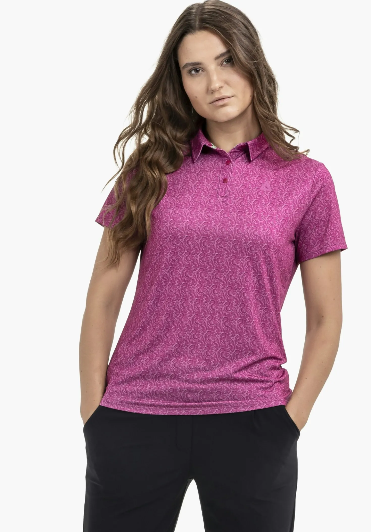 Luftiges Polo mit Allover-Print