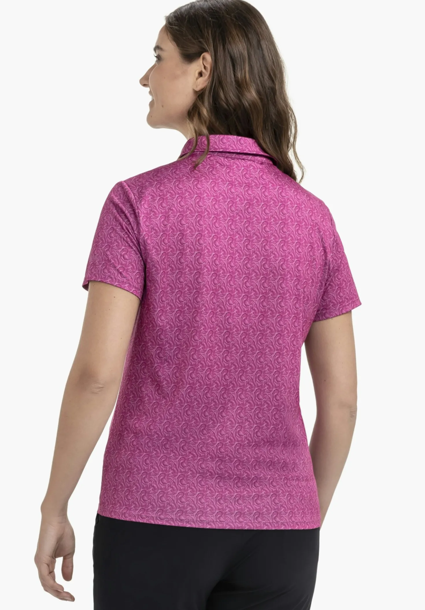 Luftiges Polo mit Allover-Print