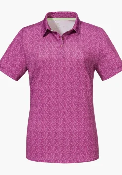 Luftiges Polo mit Allover-Print