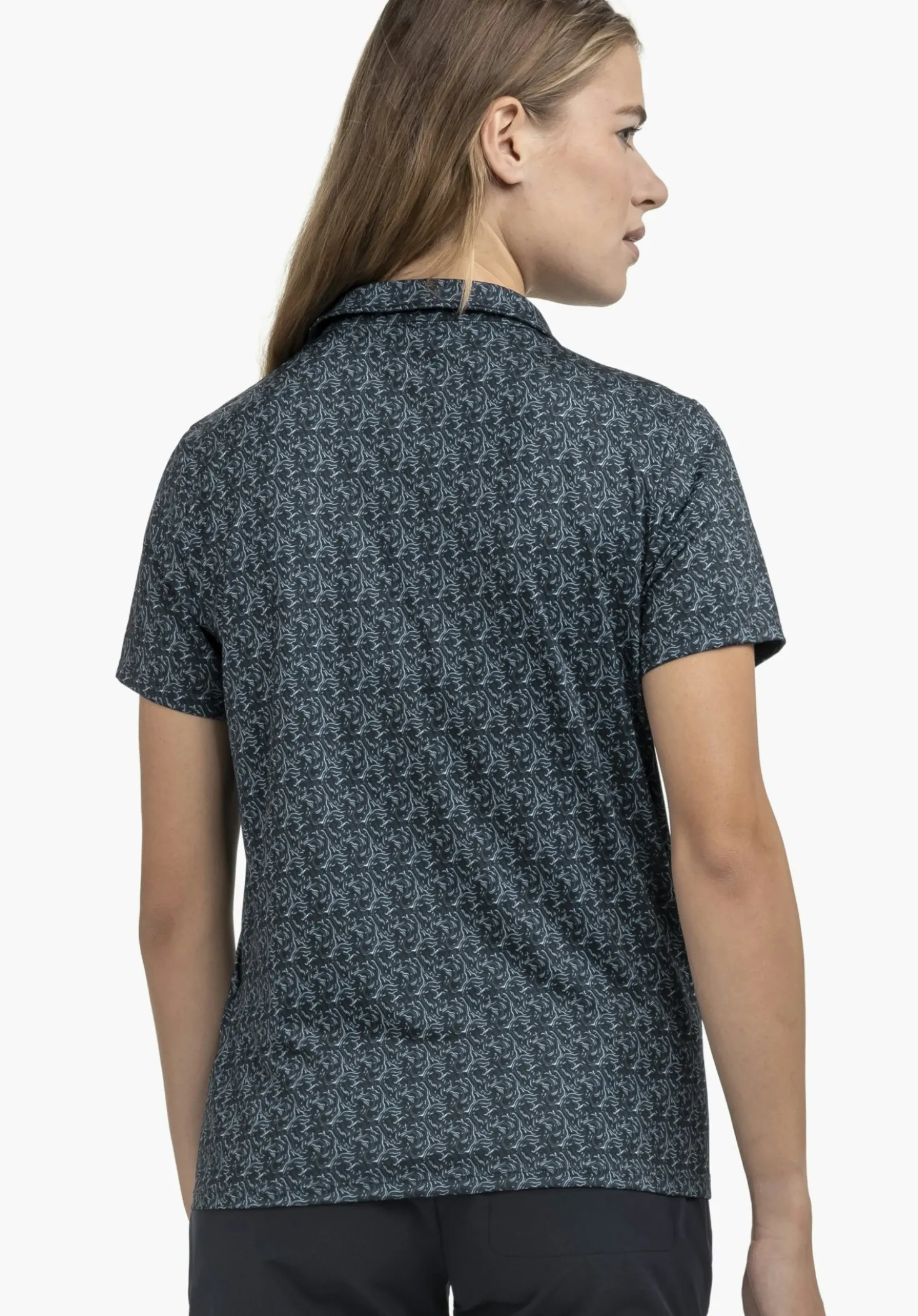 Luftiges Polo mit Allover-Print