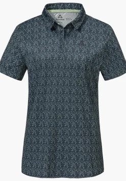 Luftiges Polo mit Allover-Print