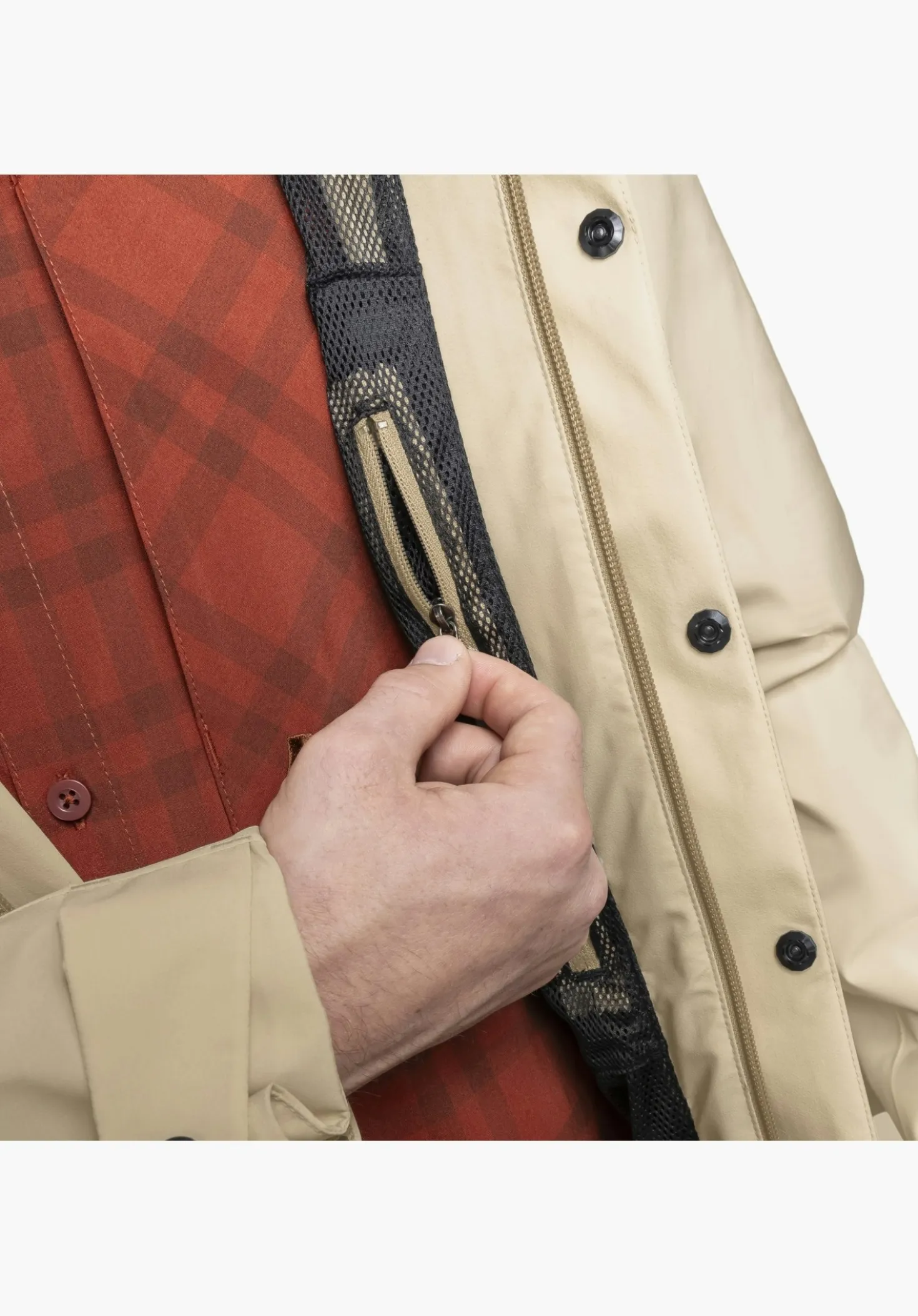 Recycelbare Regenjacke mit Stretch
