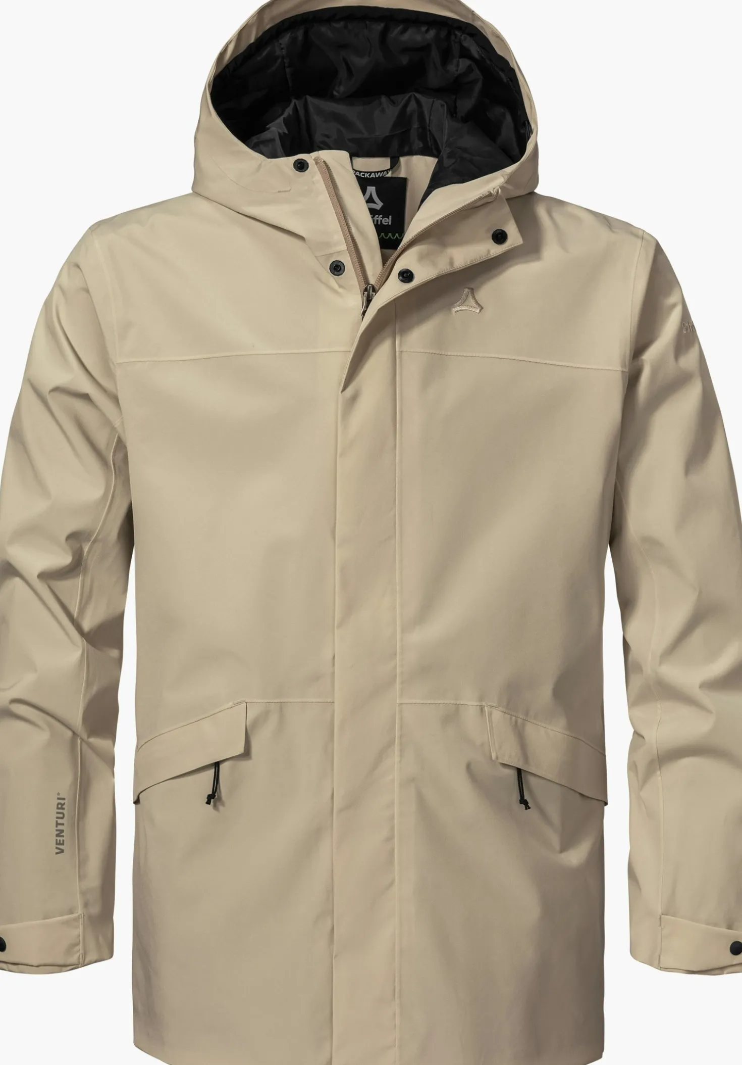 Recycelbare Regenjacke mit Stretch