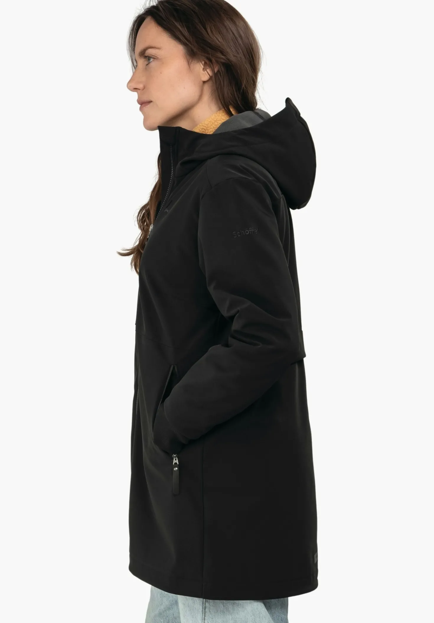 Softshell Kurzmantel mit Fleeceinnenseite
