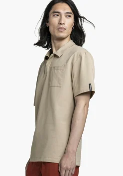 Stretch-Polo mit strukturiertem Gewebe