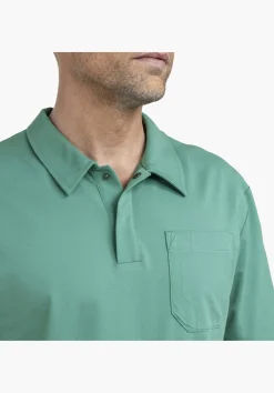 Stretch-Polo mit strukturiertem Gewebe