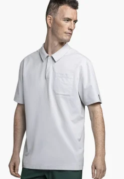 Stretch-Polo mit strukturiertem Gewebe
