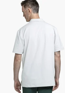 Stretch-Polo mit strukturiertem Gewebe