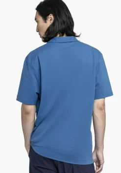 Stretch-Polo mit strukturiertem Gewebe