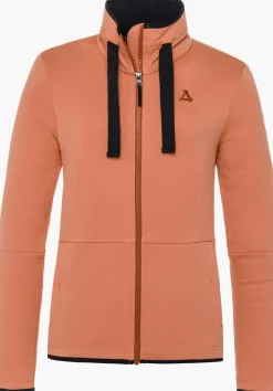 Strukturfleece Jacke mit Stehkragen