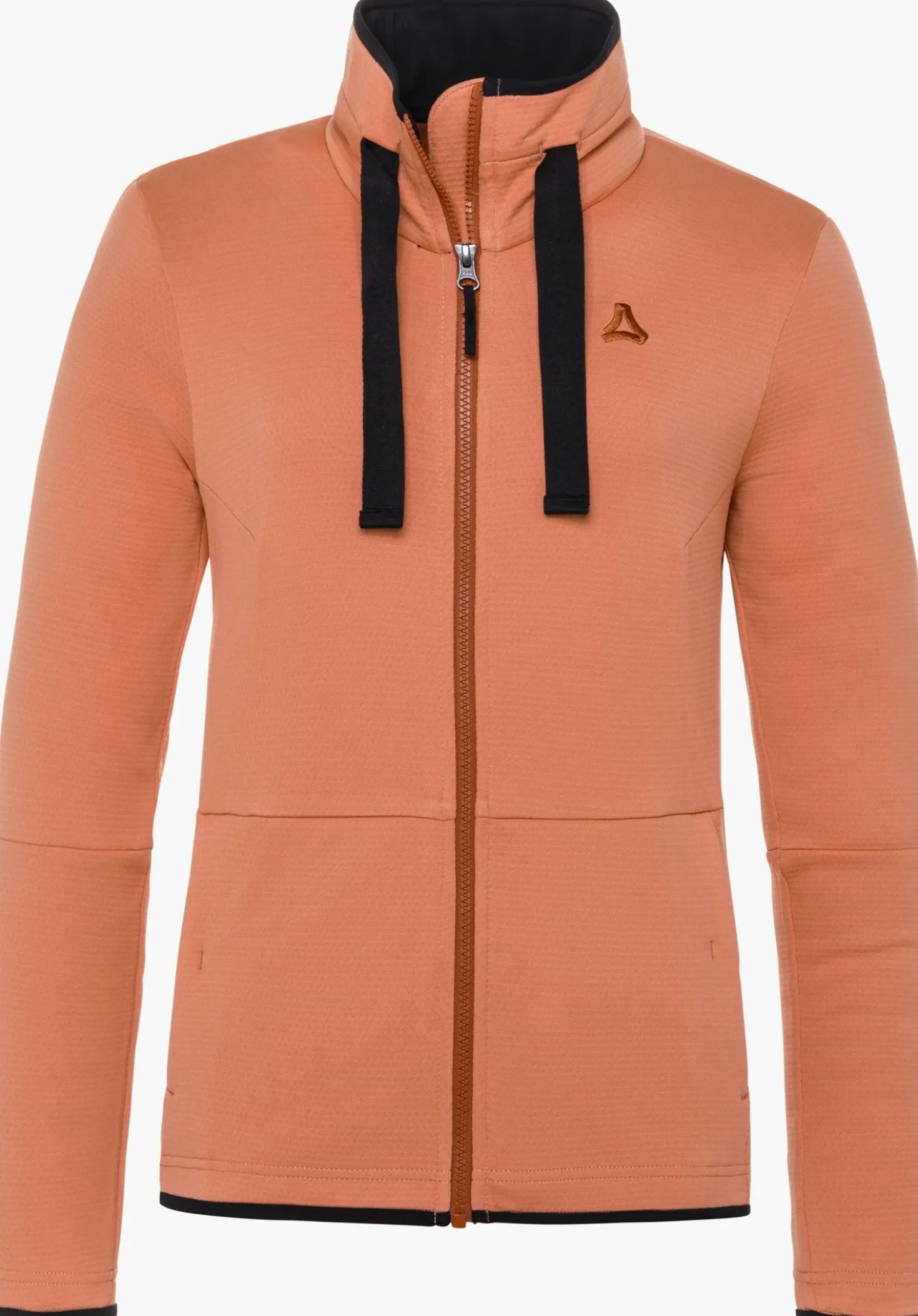 Strukturfleece Jacke mit Stehkragen