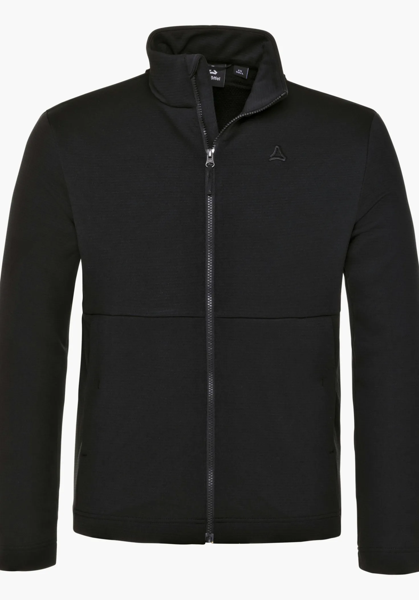 Strukturfleece Jacke mit Stehkragen