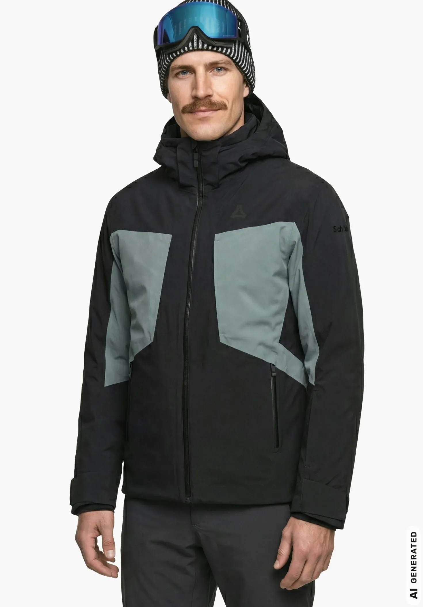 Technische Colour Block Design Skijacke