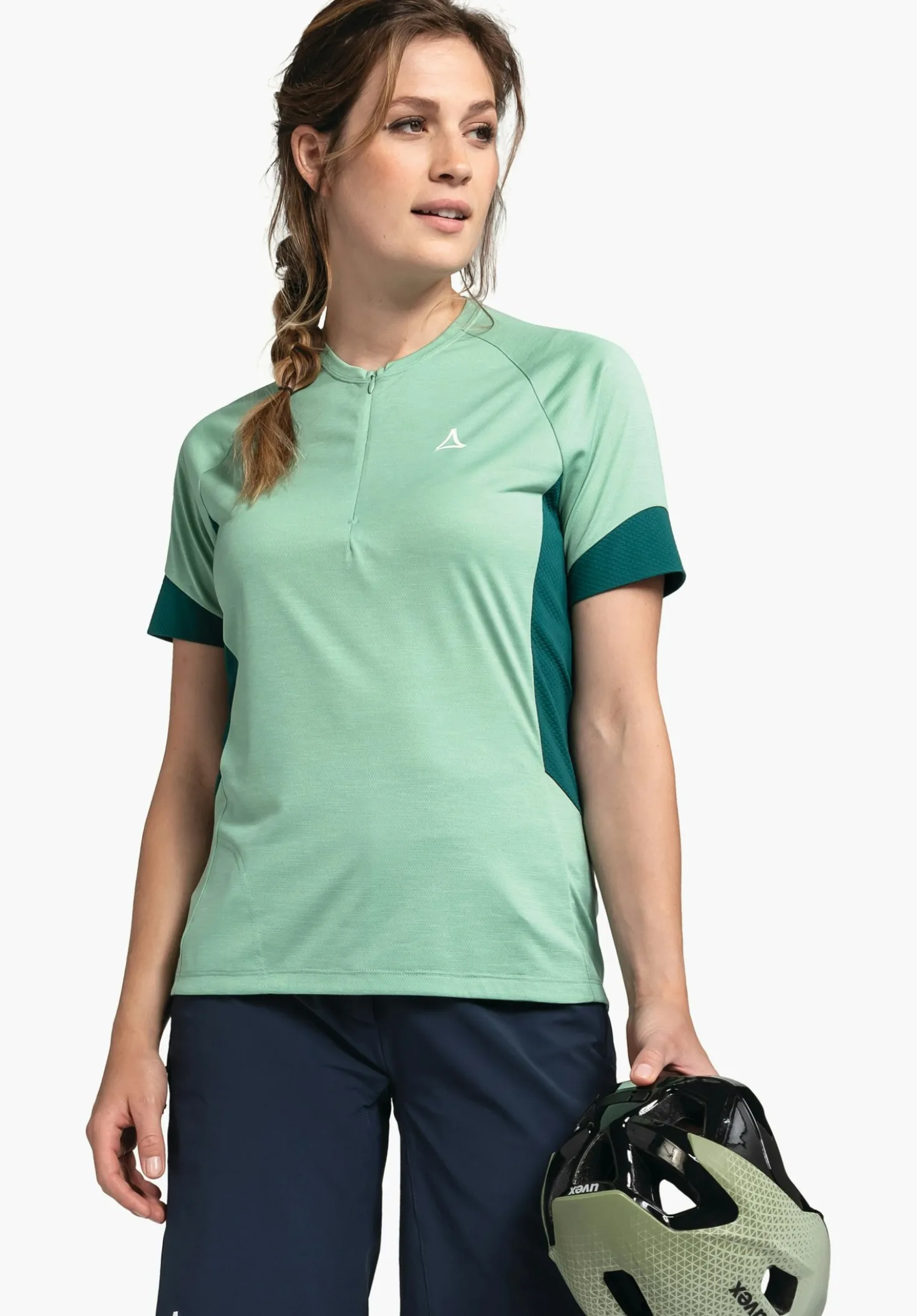 Technisches Bikeshirt aus Materialmix