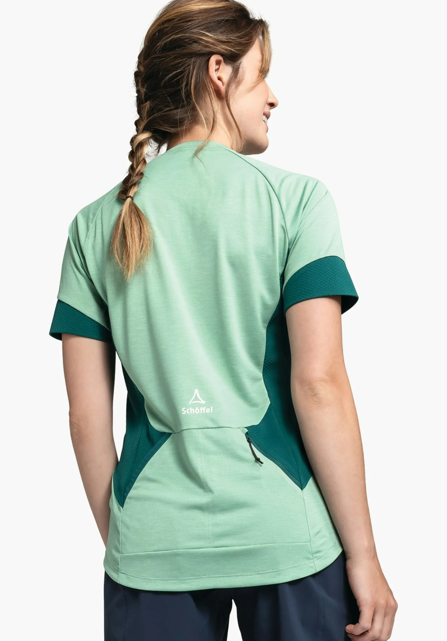 Technisches Bikeshirt aus Materialmix