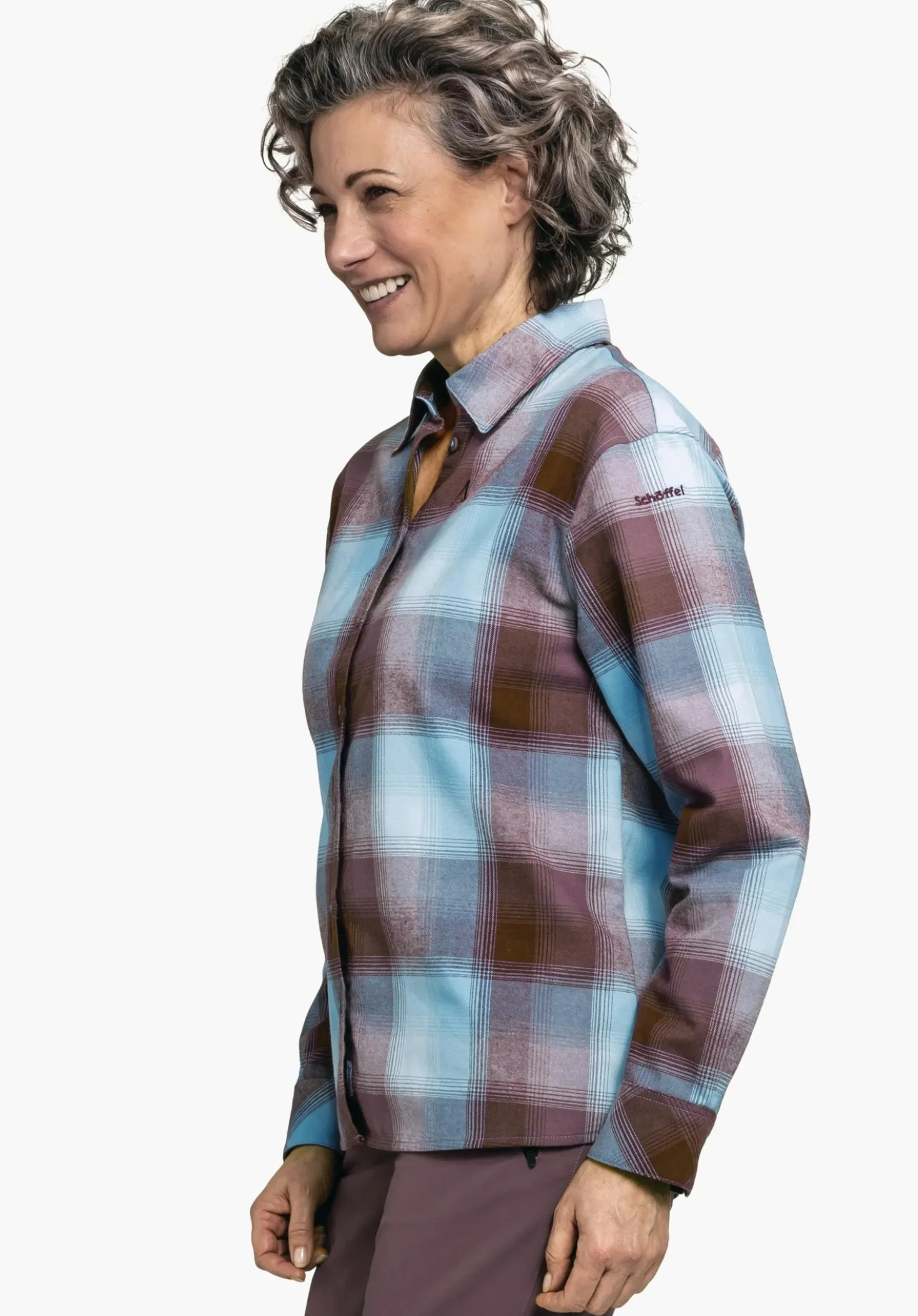 Wanderbluse mit krempelbaren Ärmeln