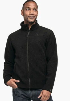 Warme Sherpa Fleece Jacke mit Stehkragen