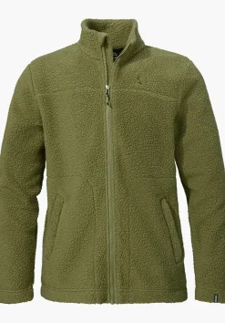 Warme Sherpa Fleece Jacke mit Stehkragen