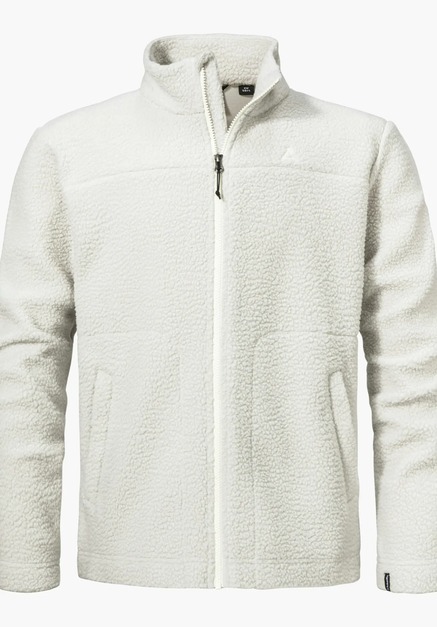 Warme Sherpa Fleece Jacke mit Stehkragen