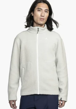 Warme Sherpa Fleece Jacke mit Stehkragen