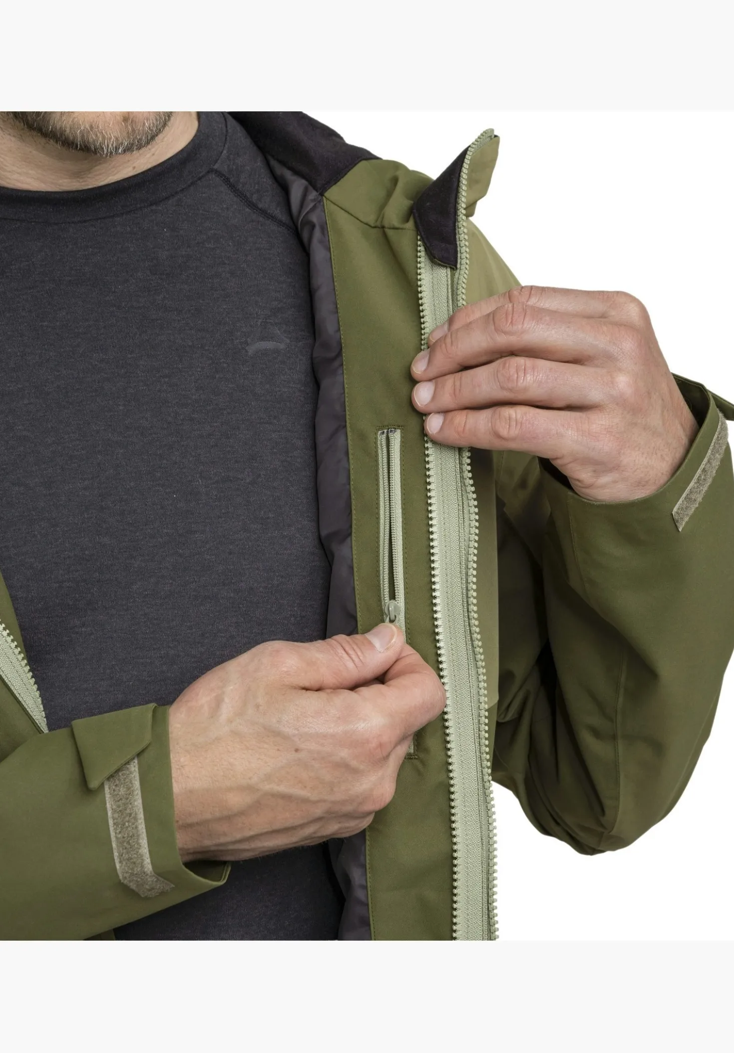 Wasserdichte ZipIn-Jacke mit Stretch