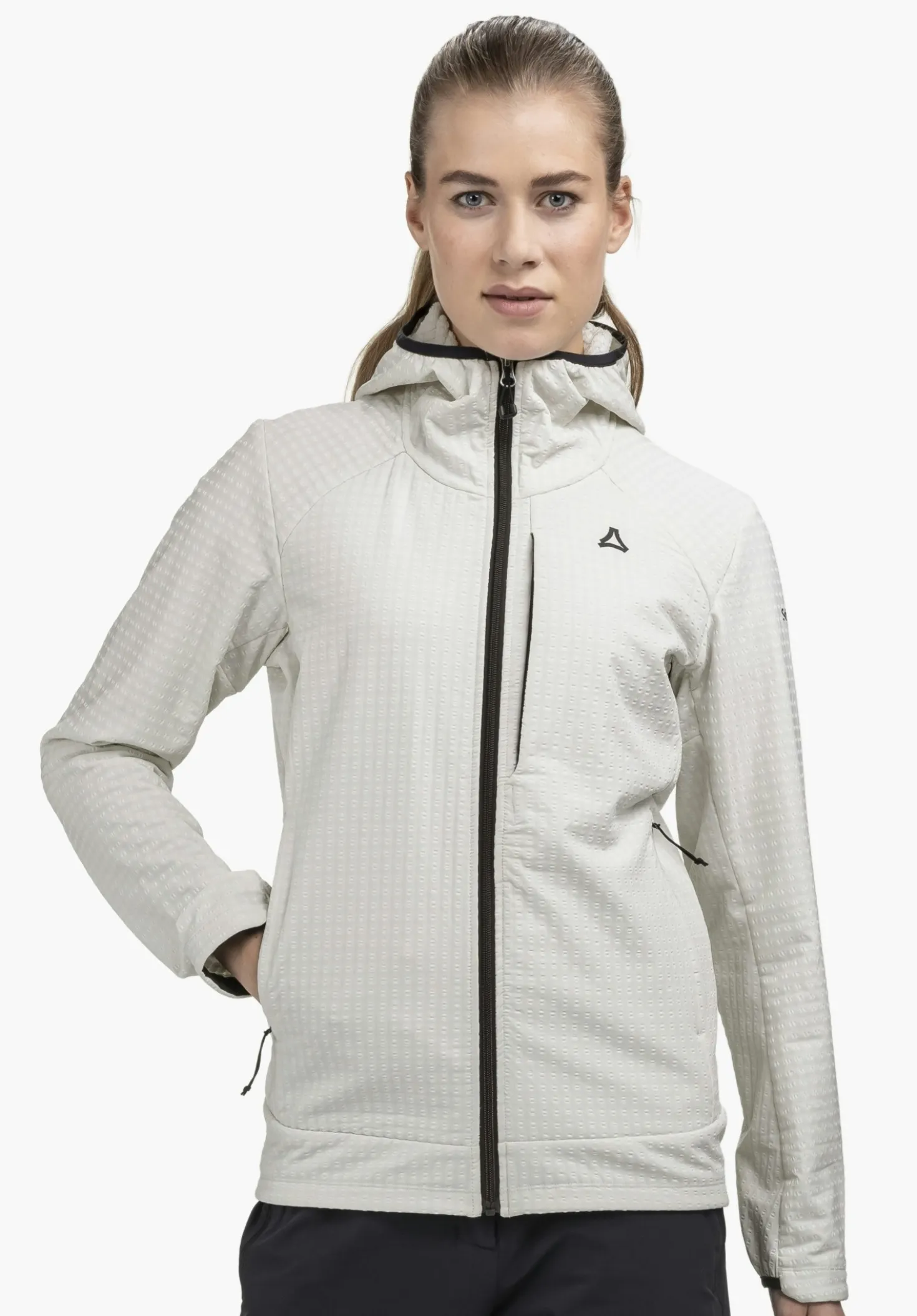 Windabweisender Fleece Hoody mit Stretch